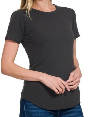 Black Stretch Knit Top